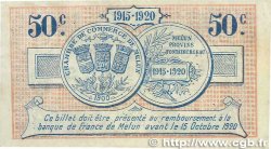 50 Centimes FRANCE régionalisme et divers Melun 1915 JP.080.01 TB