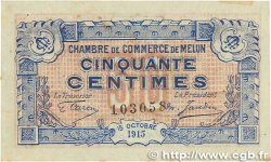 50 Centimes FRANCE régionalisme et divers Melun 1915 JP.080.01 TTB