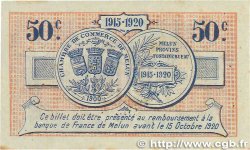 50 Centimes FRANCE Regionalismus und verschiedenen Melun 1915 JP.080.01 SS