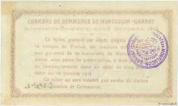 1 Franc FRANCE régionalisme et divers Montluçon, Gannat 1915 JP.084.15 TTB