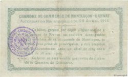 1 Franc FRANCE régionalisme et divers Montluçon, Gannat 1916 JP.084.23 TTB