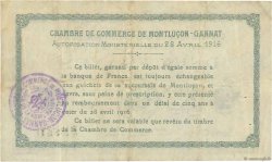 2 Francs FRANCE regionalismo e varie Montluçon, Gannat 1916 JP.084.26 MB