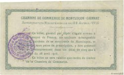 2 Francs FRANCE régionalisme et divers Montluçon, Gannat 1916 JP.084.26 TTB