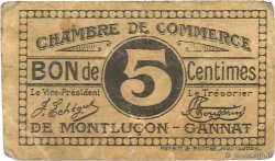 5 Centimes FRANCE régionalisme et divers Montluçon, Gannat 1918 JP.084.66 B+