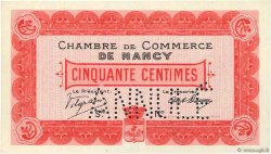 50 Centimes Annulé FRANCE regionalismo y varios Nancy 1915 JP.087.02 FDC