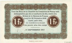1 Franc FRANCE régionalisme et divers Nancy 1917 JP.087.15 NEUF