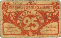25 Centimes FRANCE régionalisme et divers Nancy 1918 JP.087.64