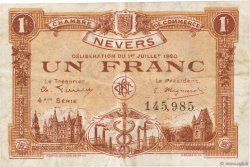 1 Franc FRANCE regionalism and miscellaneous Nevers 1920 JP.090.19 VF