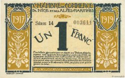 1 Franc FRANCE regionalism and miscellaneous Nice 1917 JP.091.05 XF