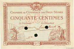 50 Centimes Spécimen FRANCE Regionalismus und verschiedenen Niort 1915 JP.093.02 VZ+