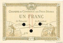 1 Franc Spécimen FRANCE régionalisme et divers Niort 1915 JP.093.05