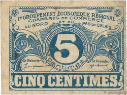 5 Centimes FRANCE regionalism and miscellaneous Nord et Pas-De-Calais 1918 JP.094.01