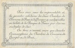 1 Franc FRANCE régionalisme et divers Quimper et Brest 1921 JP.104.20 pr.SUP