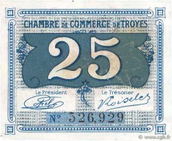 25 Centimes FRANCE regionalismo y varios Troyes 1918 JP.124.15 SC+