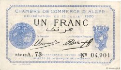 1 Franc FRANCE régionalisme et divers Alger 1920 JP.137.14 TTB