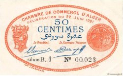50 Centimes FRANCE régionalisme et divers Alger 1921 JP.137.19 SUP