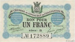1 Franc FRANCE regionalism and miscellaneous Constantine 1915 JP.140.04