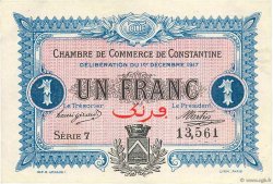 1 Franc FRANCE regionalism and miscellaneous Constantine 1917 JP.140.15