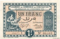 1 Franc FRANCE regionalism and miscellaneous Constantine 1919 JP.140.22