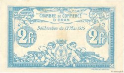2 Francs FRANCE regionalism and miscellaneous Oran 1915 JP.141.03 XF