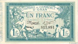 1 Franc FRANCE regionalism and miscellaneous Oran 1915 JP.141.20 XF