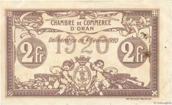 2 Francs FRANCE regionalism and miscellaneous Oran 1920 JP.141.24 VF