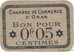5 Centimes FRANCE régionalisme et divers Oran 1916 JP.141.50 pr.NEUF