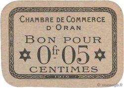 5 Centimes FRANCE regionalism and miscellaneous Oran 1916 JP.141.50