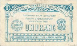 1 Franc FRANCE régionalisme et divers Philippeville 1922 JP.142.11 TB