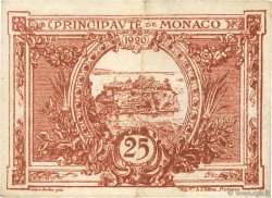 25 Centimes marron MONACO  1920 P.01a TTB