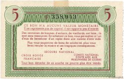 5 Francs BON DE SOLIDARITÉ FRANCE régionalisme et divers  1941 KL.05A2 SUP