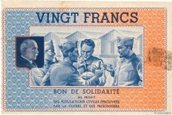 20 Francs BON DE SOLIDARITE FRANCE régionalisme et divers  1941 KL.08C2 TTB