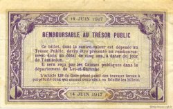 2 Francs FRANCE régionalisme et divers Agen 1917 JP.002.15 TTB à SUP