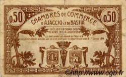 50 Centimes FRANCE régionalisme et divers Ajaccio et Bastia 1917 JP.003.06 TB