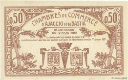 50 Centimes FRANCE régionalisme et divers Ajaccio et Bastia 1920 JP.003.08 SPL à NEUF
