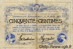50 Centimes FRANCE régionalisme et divers Alais, Nom Actuel :  Alès 1915 JP.004.01 TB