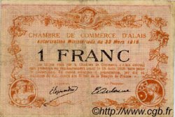 1 Franc FRANCE régionalisme et divers Alais, Nom Actuel :  Alès 1916 JP.004.09 TB
