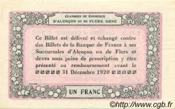 1 Franc FRANCE régionalisme et divers Alencon et Flers 1915 JP.006.22 SPL à NEUF