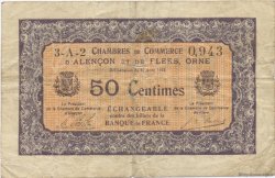 50 Centimes FRANCE régionalisme et divers Alencon et Flers 1915 JP.006.35 TB