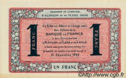 1 Franc FRANCE régionalisme et divers Alencon et Flers 1915 JP.006.40 SPL à NEUF