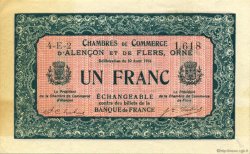 1 Franc FRANCE régionalisme et divers Alencon et Flers 1915 JP.006.40 TTB à SUP