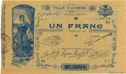 1 Franc FRANCE régionalisme et divers Amiens 1914 JP.007.02 SPL à NEUF