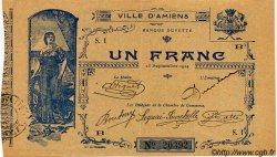 1 Franc FRANCE régionalisme et divers Amiens 1914 JP.007.02 TTB à SUP