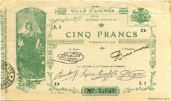5 Francs FRANCE régionalisme et divers Amiens 1914 JP.007.04