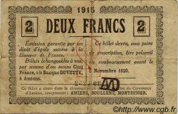 2 Francs FRANCE régionalisme et divers Amiens 1915 JP.007.11 TB