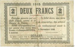 2 Francs FRANCE régionalisme et divers Amiens 1915 JP.007.22 TB