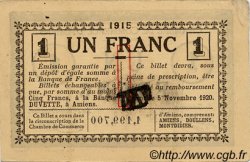 1 Franc FRANCE régionalisme et divers Amiens 1915 JP.007.36 TTB à SUP