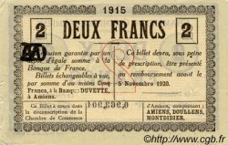 2 Francs FRANCE régionalisme et divers Amiens 1915 JP.007.46 TTB à SUP