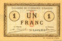 1 Franc FRANCE régionalisme et divers Amiens 1920 JP.007.51 SPL à NEUF