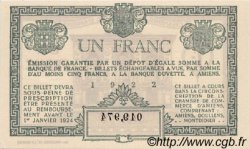1 Franc FRANCE régionalisme et divers Amiens 1922 JP.007.56 SPL à NEUF